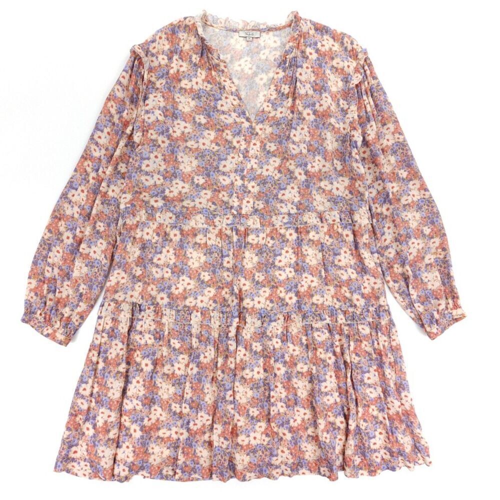 RAILS Poppie Mini Dress Pink Jasmine Floral Cottagecore Boho Prairie Soft Girl
